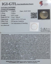 4.47 Ratti Natural Ceylonese Pukhraj Stone with Govt Lab Certificate-(6771)